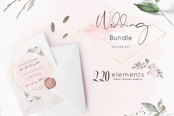 220 Wedding Clipart Bundle: Endless Design Possibilities