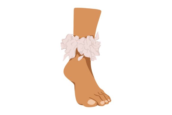 Elegant Foot Decoration Wedding Illustration for Modern Design