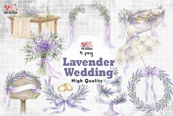 Lavender Wedding Pack PNG: Your Toolkit for Elegant Designs