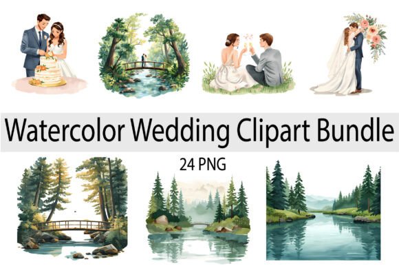 Painting Your Love Story with Romantic Landscape Clipart