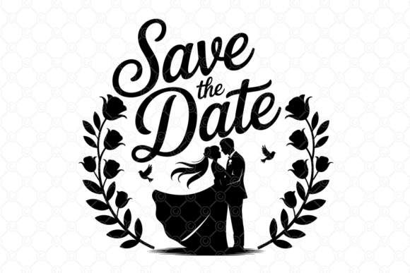 Save the Date SVG: A Wedding Couple Design for Every Project