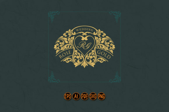 Timeless Elegance: The Classic Flourish Wedding Emblem SVG