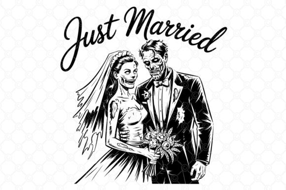 Unleash Your Dark Romance: The Zombie Wedding SVG