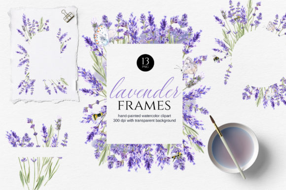 Watercolor Lavender Frames: Your Toolkit for Tender Design