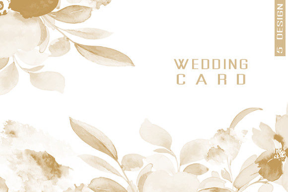 Wedding Card Coffee Color: 5-Set Design for Elegant Invitations