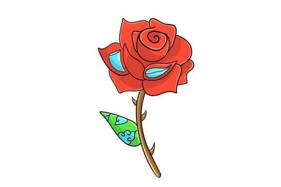 Wedding Red Blossom Rose Stickers: A Designer's Floral Toolkit