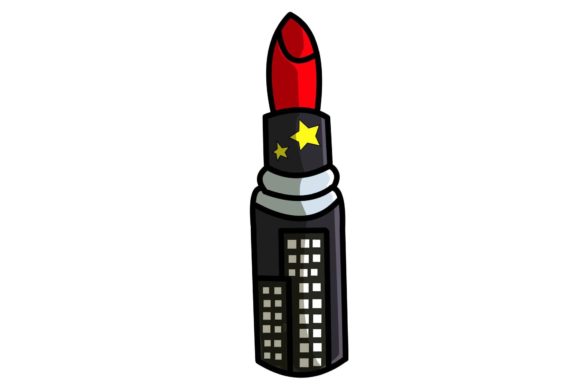 Wedding Red Lipstick Stickers Vector: Bold Design for Modern Branding